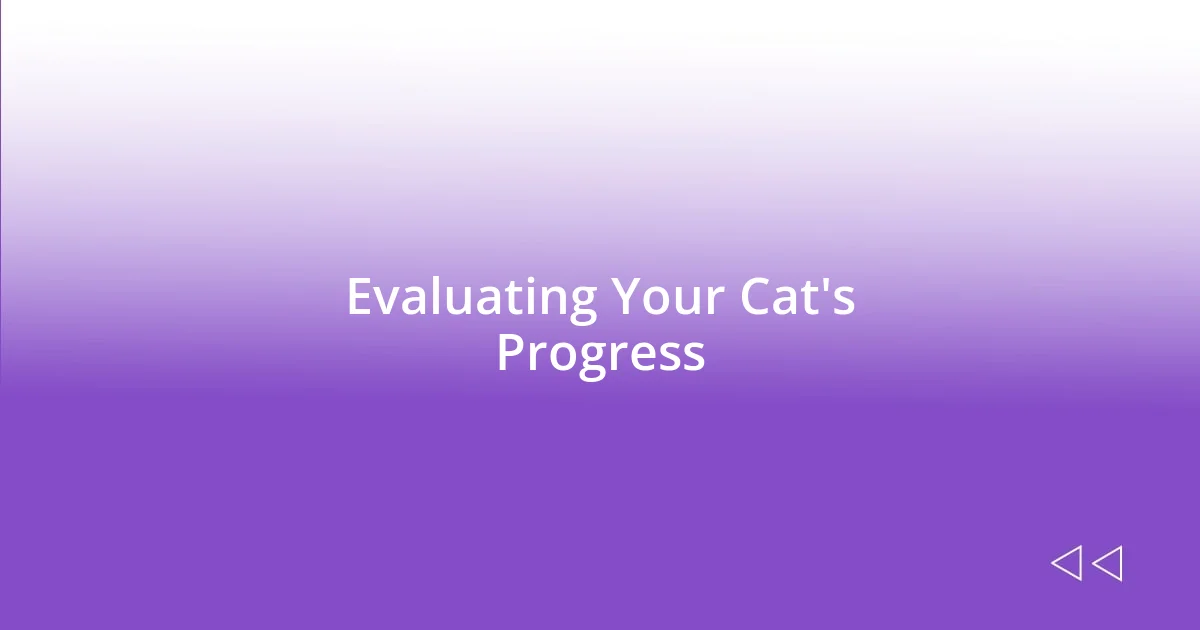 Evaluating Your Cat